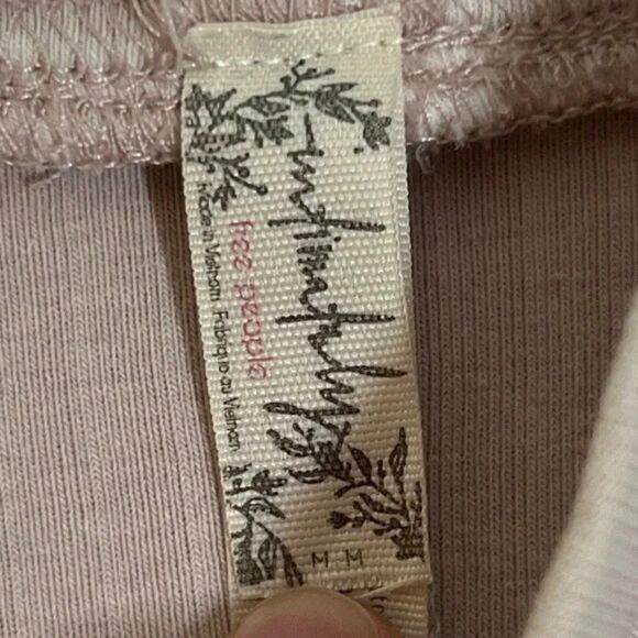 Free People Intimately | Light Pink The Rickie Top Mock Neck Ribbed Long Sleeve - Picture 6 of 6